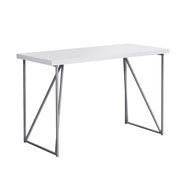 MONARCH SPECIALTIES Computer Desk, Home Office, Laptop, 48"L, Work, Metal, Laminate, White, Grey, Contemporary, Modern I 7376